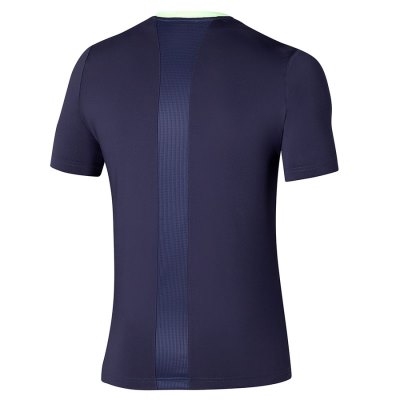 Camisa Mizuno Release Shadow Estampados Tee Hombre Azules Oscuro - Chile M506BZMIES